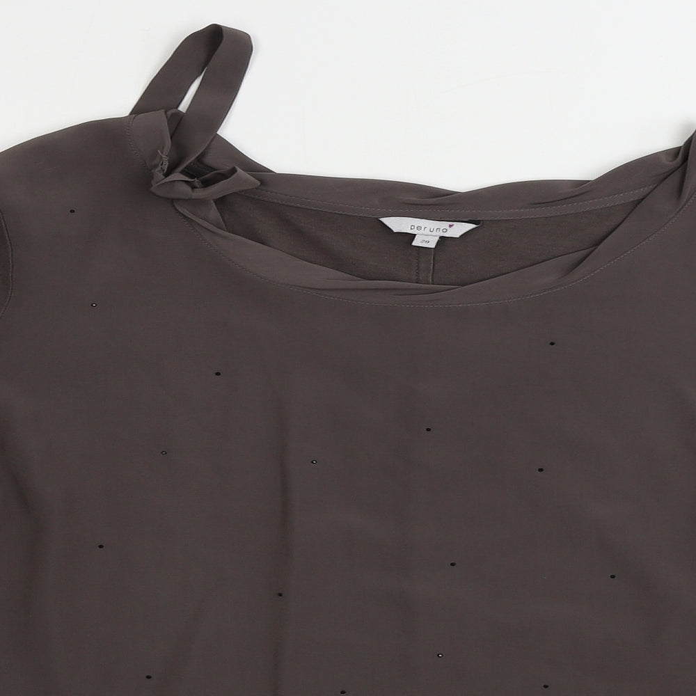 Womens UK Size 20 Marks and Spencer Brown Basic T-Shirt