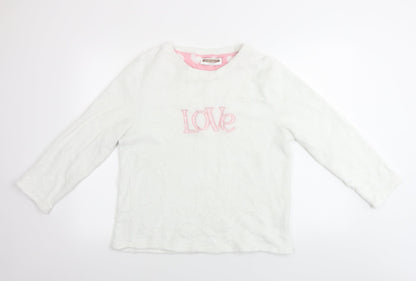 Love Sleep   Womens White   Pullover Jumper Size L