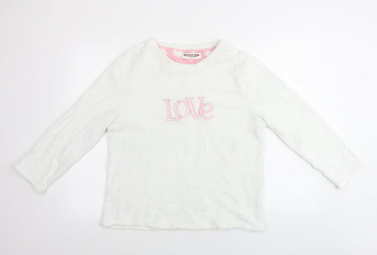 Love Sleep   Womens White   Pullover Jumper Size L