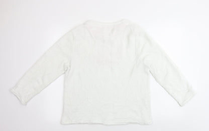 Love Sleep   Womens White   Pullover Jumper Size L