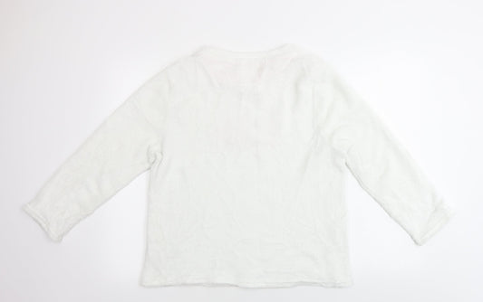 Love Sleep   Womens White   Pullover Jumper Size L