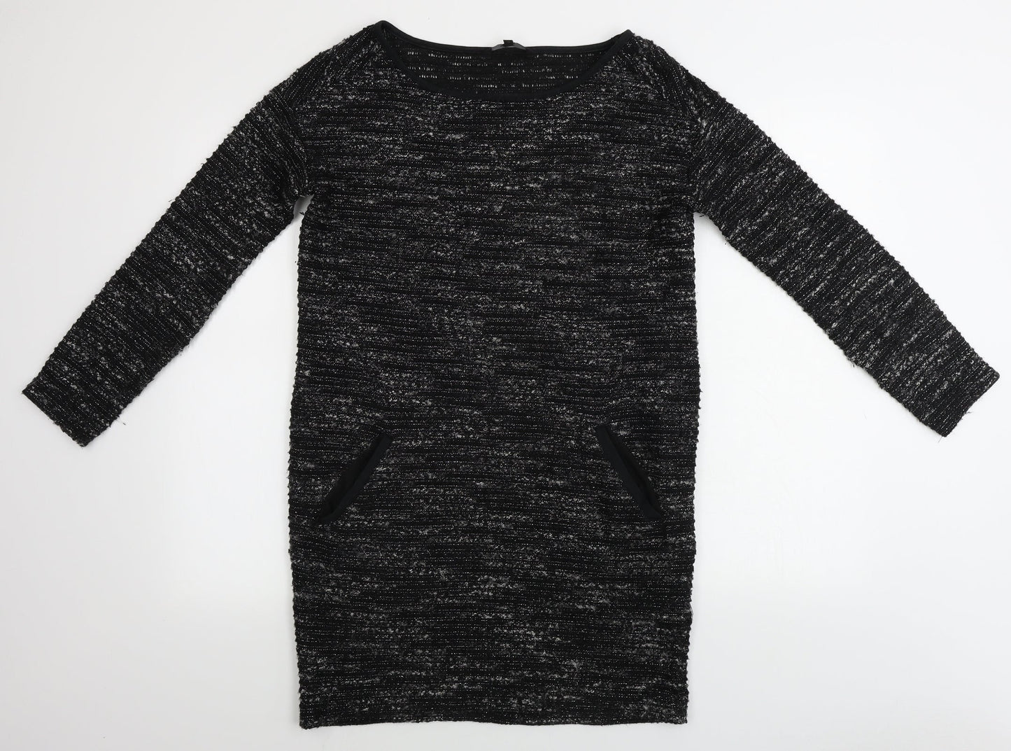 NEXT  Womens Black Striped  Bodycon  Size 10