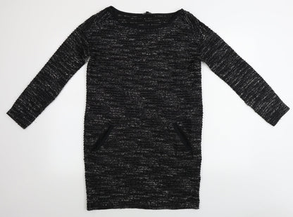 NEXT  Womens Black Striped  Bodycon  Size 10