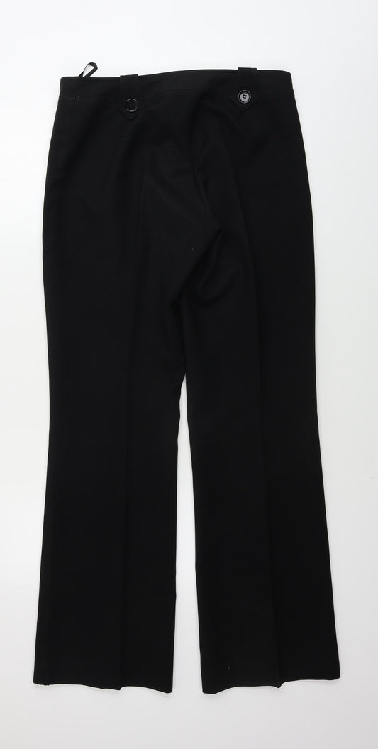 Womens UK Size 12 Etam Regular Fit  Black Trousers