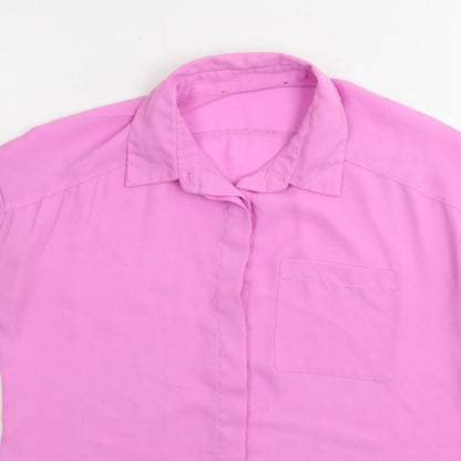 Womens UK Size 8 Atmosphere Pink Basic Button-Up