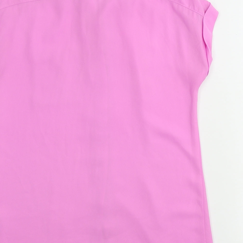 Womens UK Size 8 Atmosphere Pink Basic Button-Up