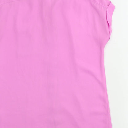 Womens UK Size 8 Atmosphere Pink Basic Button-Up
