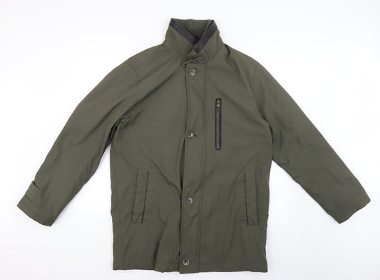 Mens UK Size S paul berman Green Rain Coat
