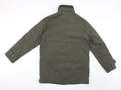 Mens UK Size S paul berman Green Rain Coat