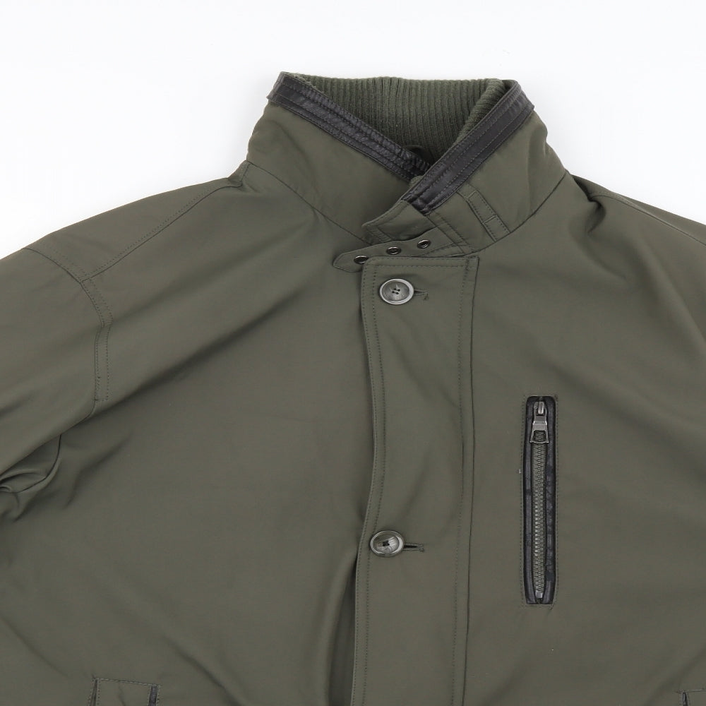 Mens UK Size S paul berman Green Rain Coat