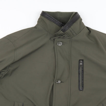 Mens UK Size S paul berman Green Rain Coat