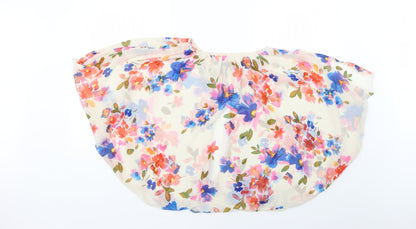 Atmosphere Womens White Floral  Basic Blouse Size 10