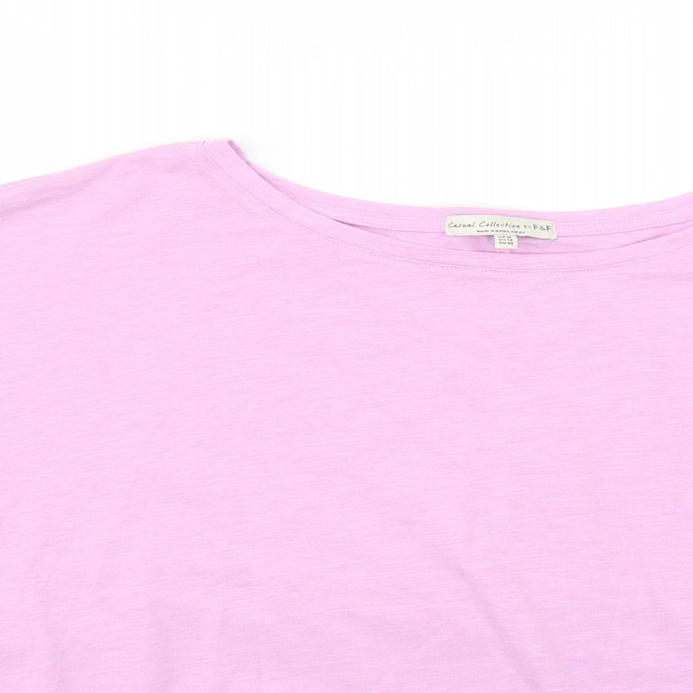 F&F Womens Purple   Basic T-Shirt Size 10