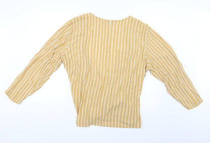 Womens UK Size 22 Marks and Spencer Yellow Basic Blouse