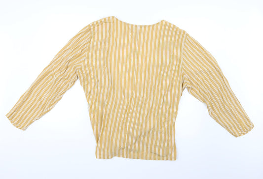Womens UK Size 22 Marks and Spencer Yellow Basic Blouse