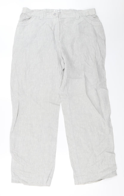 ERFO Womens Grey   Trousers  Size 44 L29.5 in