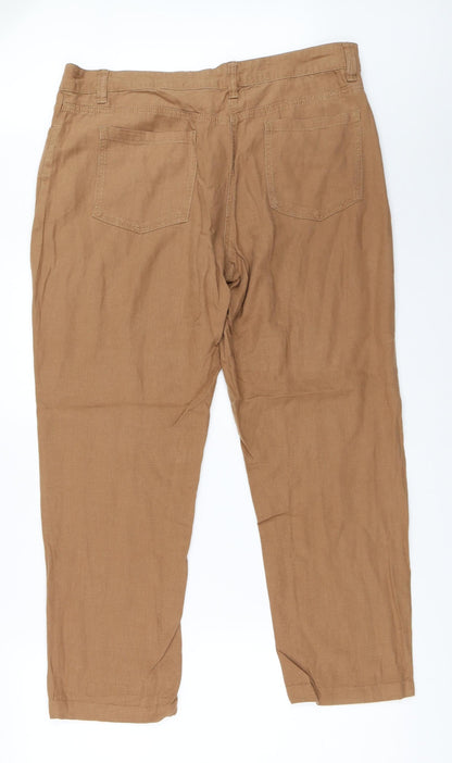 Womens UK Size 14 NEXT Regular Fit  Brown Trousers