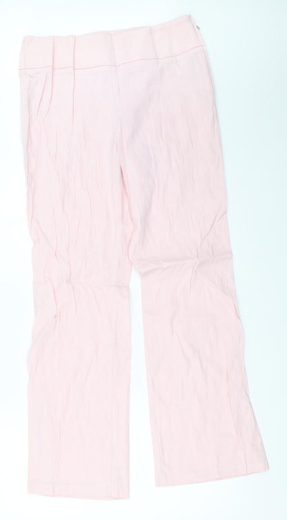 Womens UK Size 14 Marks and Spencer Regular Fit  Pink Trousers