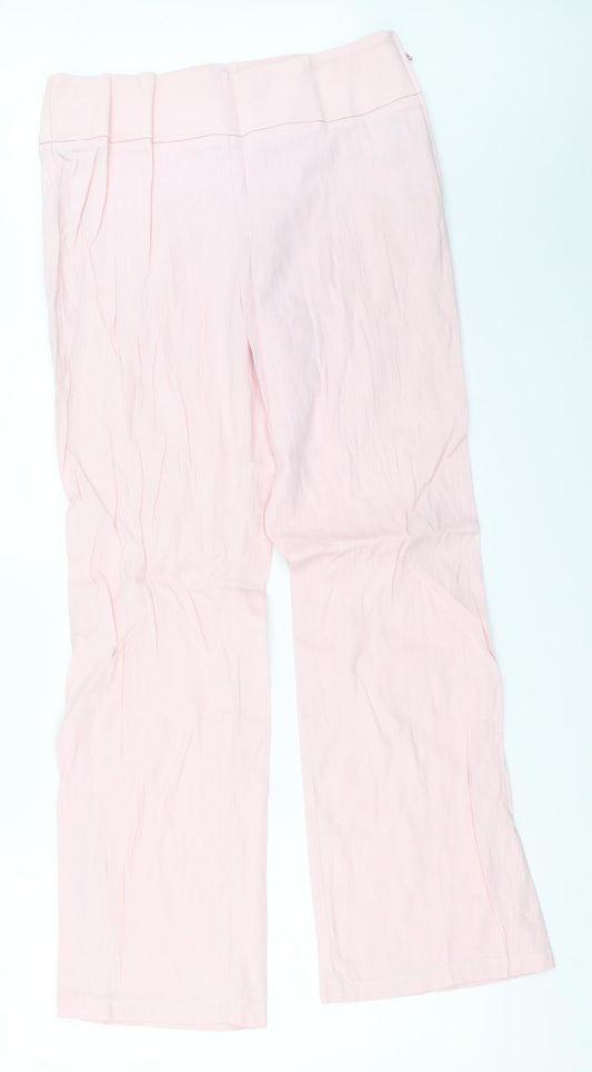 Womens UK Size 14 Marks and Spencer Regular Fit  Pink Trousers