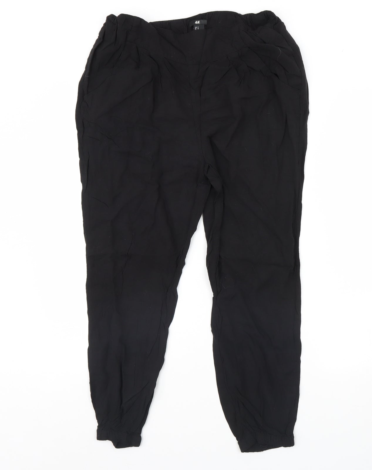 Womens UK Size M H&M Regular Fit  Black Trousers