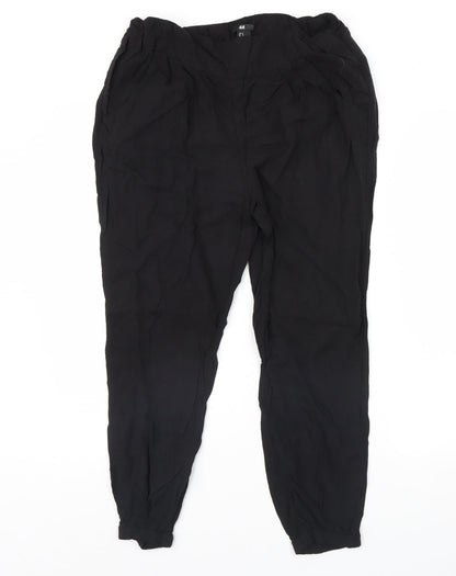 Womens UK Size M H&M Regular Fit  Black Trousers