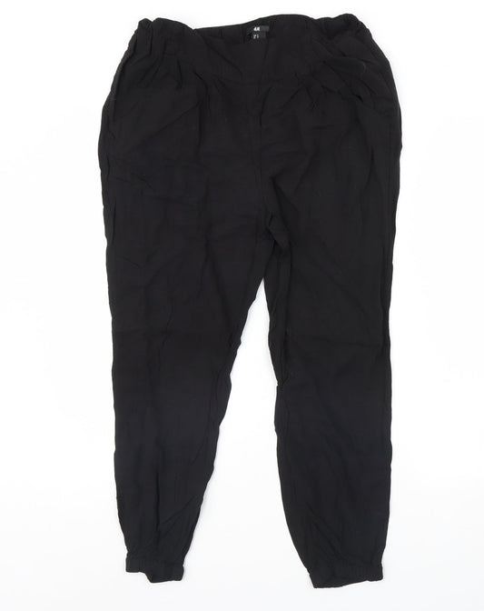 Womens UK Size M H&M Regular Fit  Black Trousers