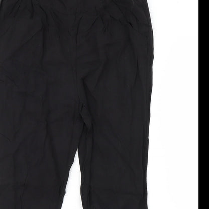 Womens UK Size M H&M Regular Fit  Black Trousers