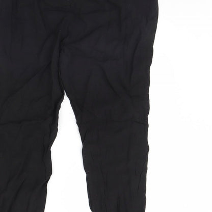 Womens UK Size M H&M Regular Fit  Black Trousers