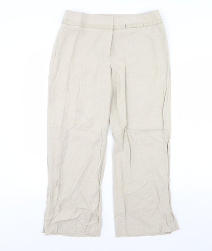 Womens UK Size 12 m&s Regular Fit  Beige Trousers