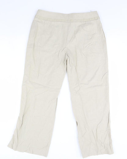 Womens UK Size 12 m&s Regular Fit  Beige Trousers