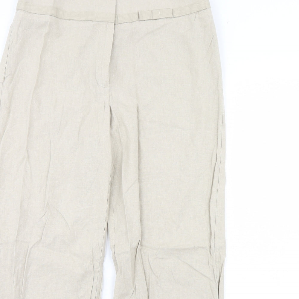 Womens UK Size 12 m&s Regular Fit  Beige Trousers