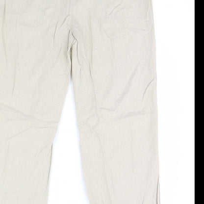 Womens UK Size 12 m&s Regular Fit  Beige Trousers