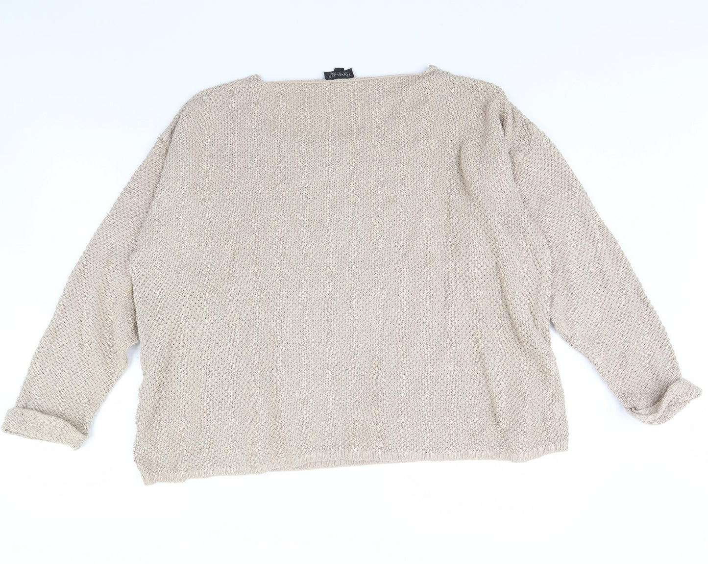 Womens UK Size 12 Topshop Brown Pullover Jumper