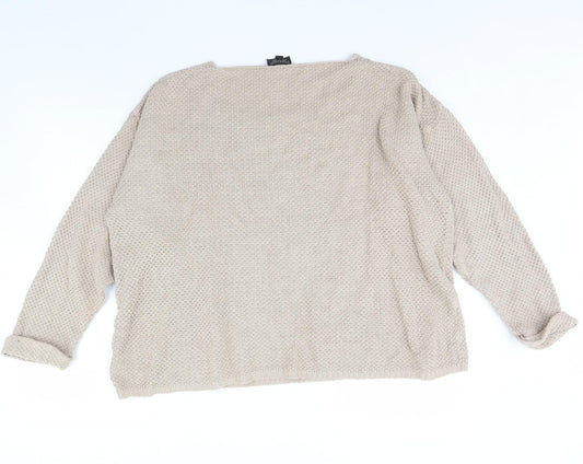 Womens UK Size 12 Topshop Brown Pullover Jumper