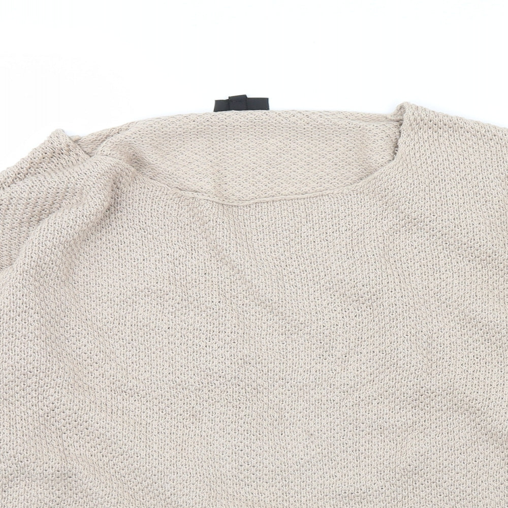 Womens UK Size 12 Topshop Brown Pullover Jumper