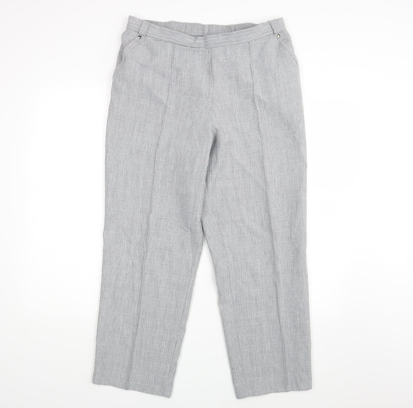 Womens UK Size 14 Marks and Spencer Regular Fit  Grey Trousers