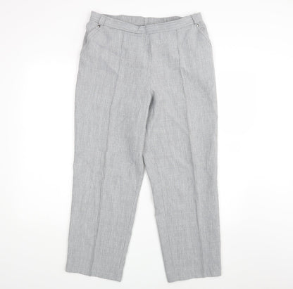 Womens UK Size 14 Marks and Spencer Regular Fit  Grey Trousers
