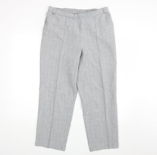 Womens UK Size 14 Marks and Spencer Regular Fit  Grey Trousers