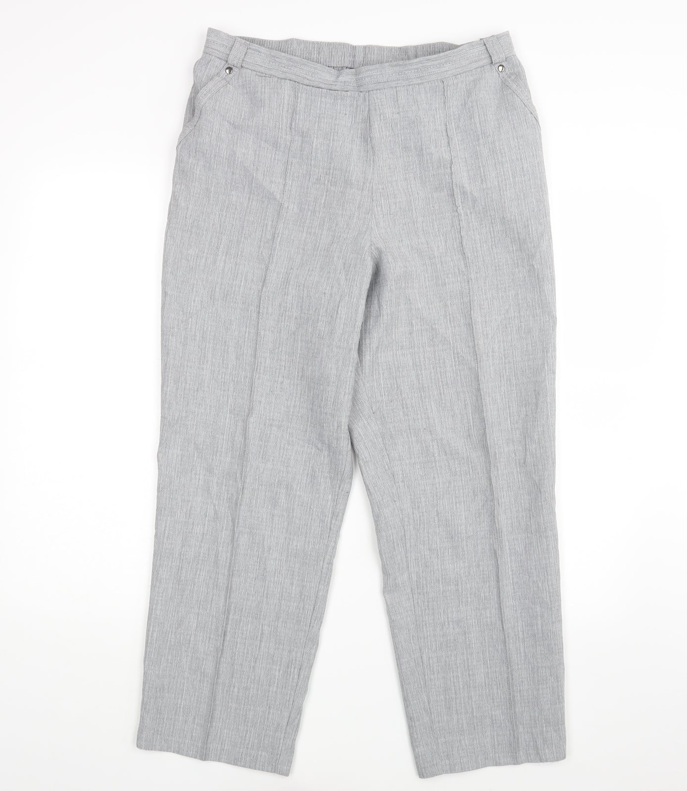 Womens UK Size 14 Marks and Spencer Regular Fit  Grey Trousers