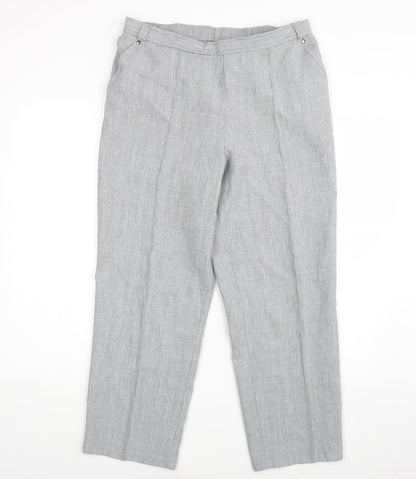 Womens UK Size 14 Marks and Spencer Regular Fit  Grey Trousers