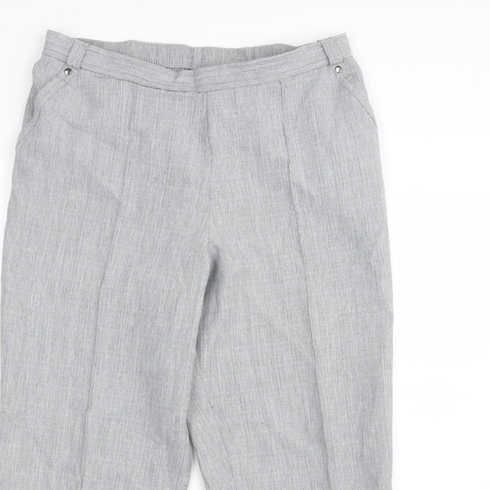 Womens UK Size 14 Marks and Spencer Regular Fit  Grey Trousers