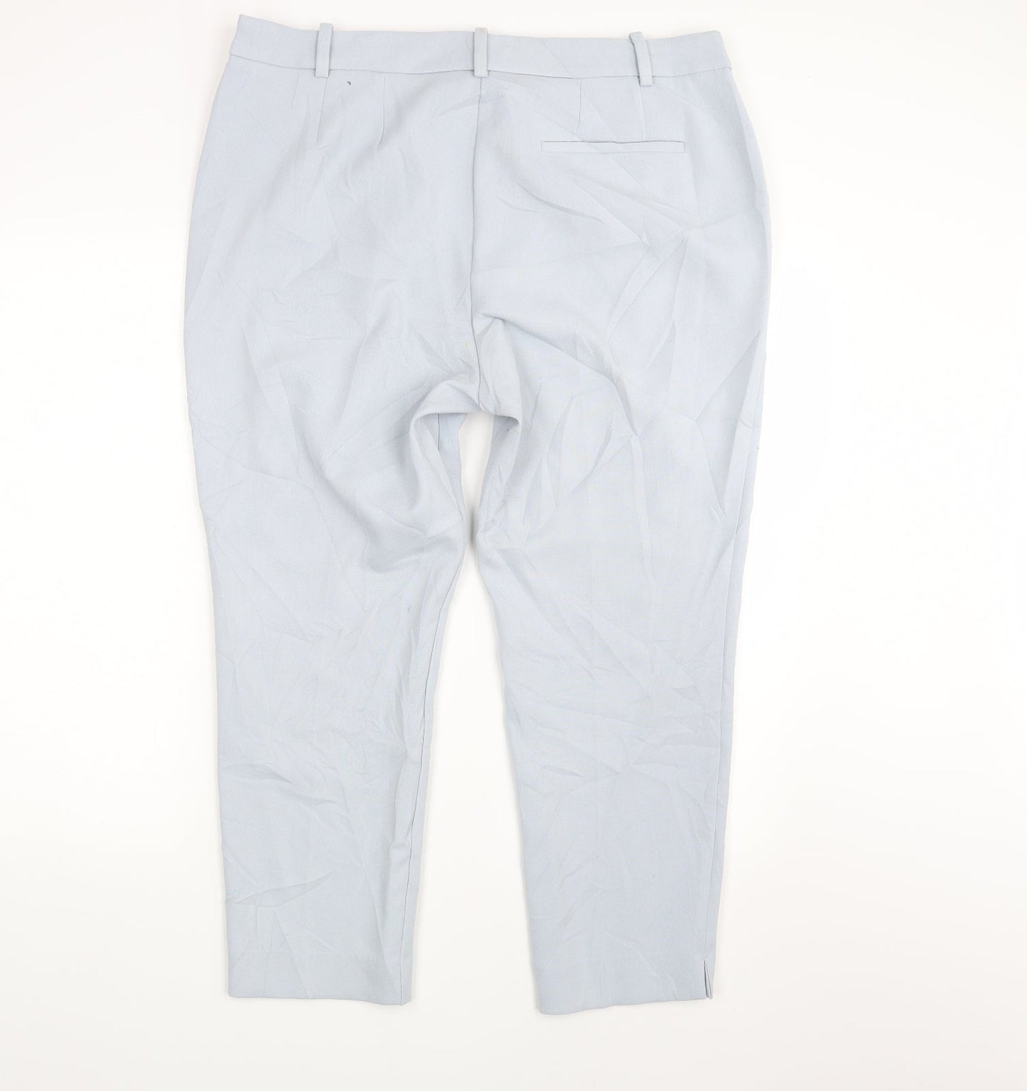 Womens UK Size 18 Marks and Spencer Regular Fit  Blue Trousers