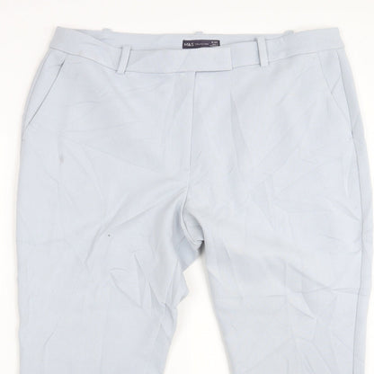 Womens UK Size 18 Marks and Spencer Regular Fit  Blue Trousers