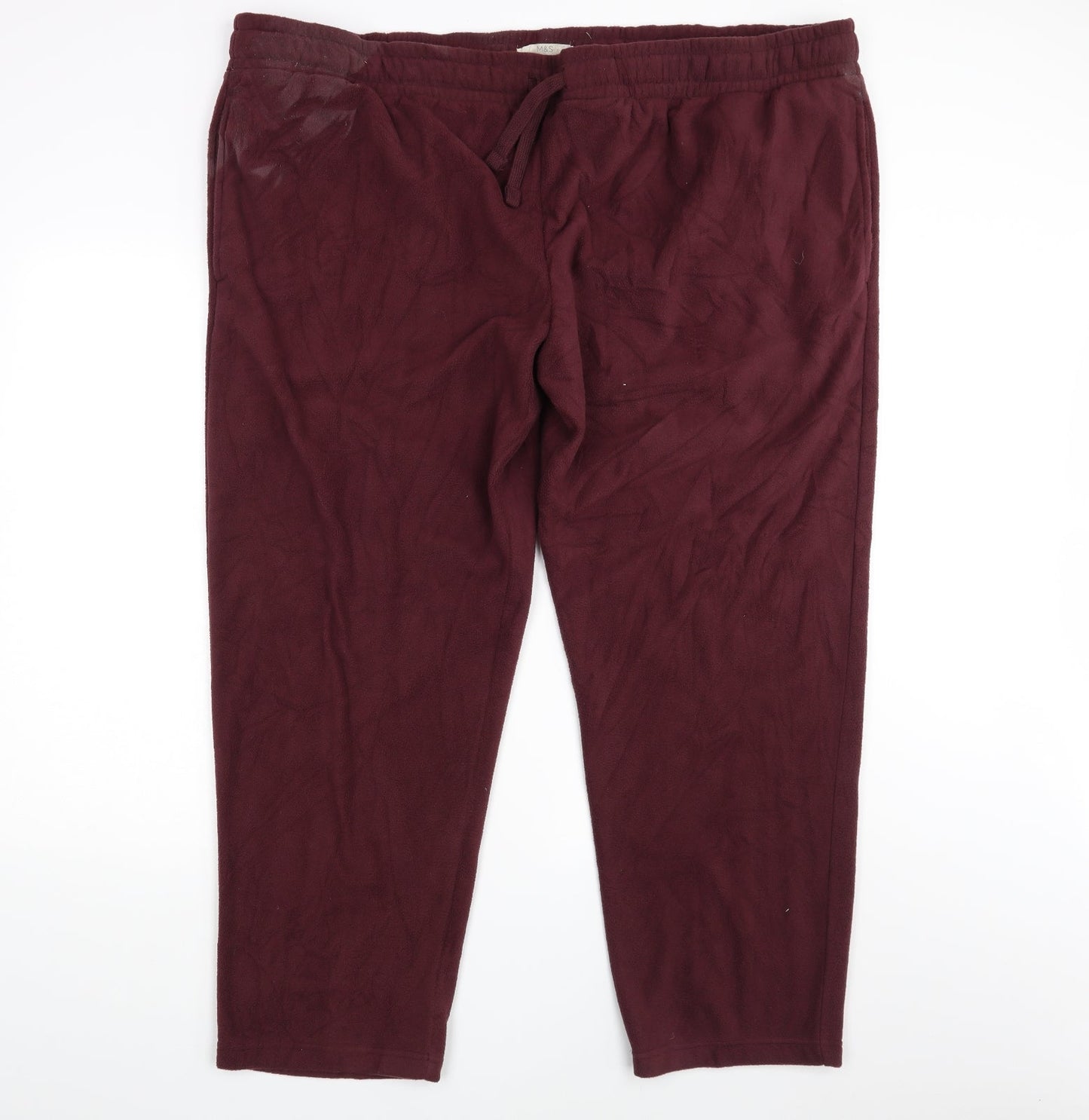 Womens UK Size 4XL Marks and Spencer Regular Fit Sweatpants Red Trousers