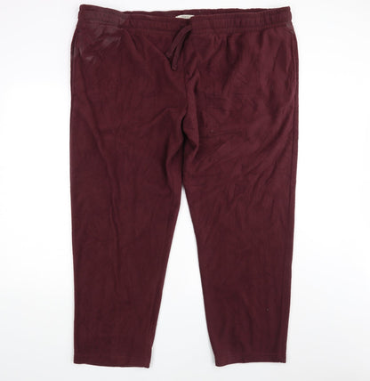 Womens UK Size 4XL Marks and Spencer Regular Fit Sweatpants Red Trousers