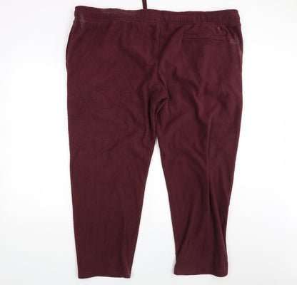 Womens UK Size 4XL Marks and Spencer Regular Fit Sweatpants Red Trousers
