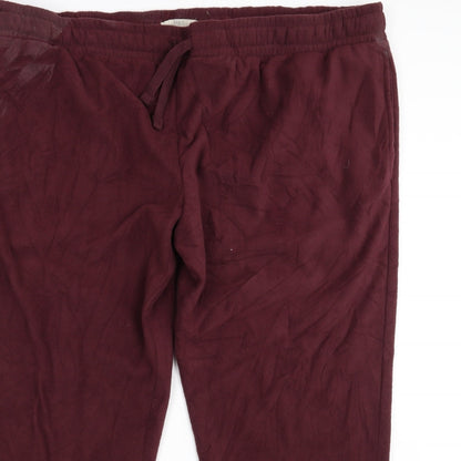 Womens UK Size 4XL Marks and Spencer Regular Fit Sweatpants Red Trousers