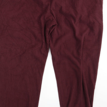 Womens UK Size 4XL Marks and Spencer Regular Fit Sweatpants Red Trousers