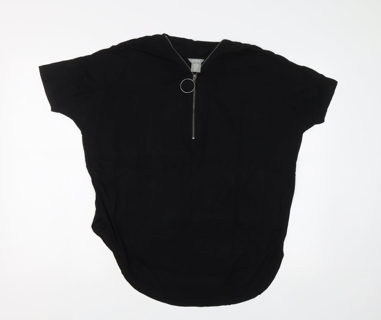 Womens UK Size S Lindex Black Basic Blouse