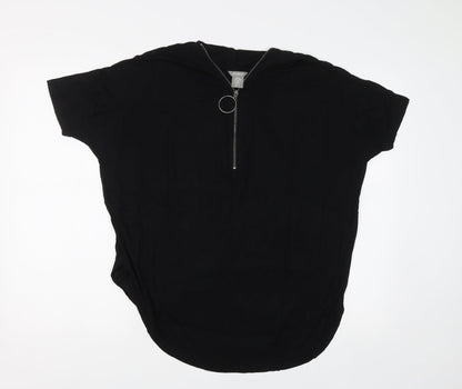 Womens UK Size S Lindex Black Basic Blouse